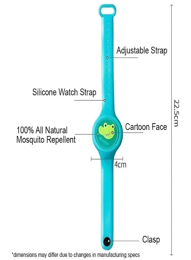 MANVI Spinner Hand Band For Kids, Light up Slap Wrist Band For Boys & Girls, Silicon Strap Cartoon Face Wrist Band For Birthday Gift (round band set of 4) - Image 4